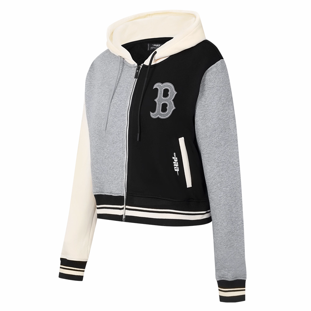 SUDADERA CON CIERRE MLB BOSTON RED SOX REVERSE FRENCH TERRY PARA MUJER