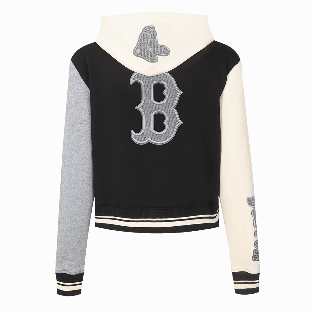 SUDADERA CON CIERRE MLB BOSTON RED SOX REVERSE FRENCH TERRY PARA MUJER
