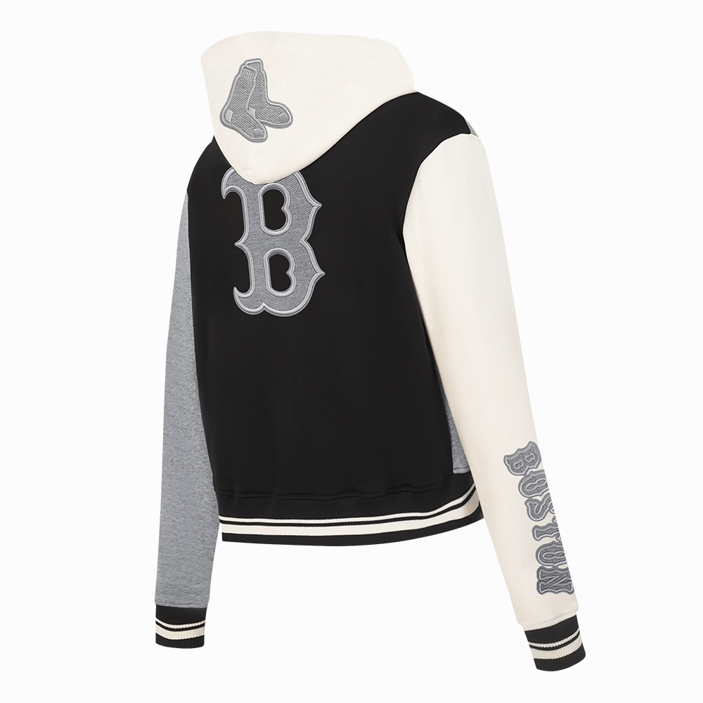 SUDADERA CON CIERRE MLB BOSTON RED SOX REVERSE FRENCH TERRY PARA MUJER