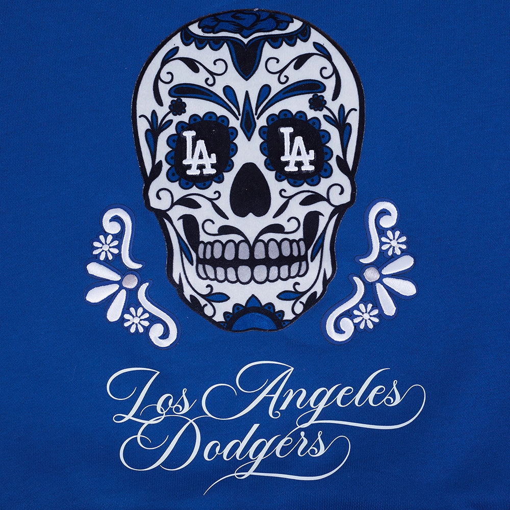 SUDADERA CON GORRO MLB LOS ANGELES DODGERS SUGAR SKULL PARA MUJER