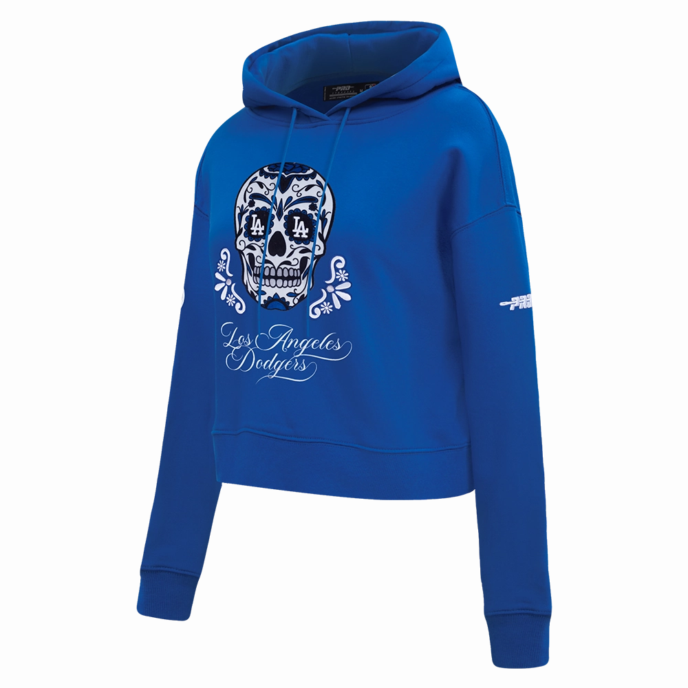 SUDADERA CON GORRO MLB LOS ANGELES DODGERS SUGAR SKULL PARA MUJER