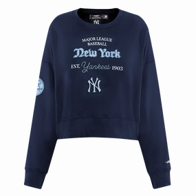 SUDADERA DE CUELLO REDONDO MLB NEW YORK YANKEES COUNTRY CLUB PARA MUJER