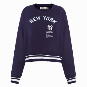SUDADERA DE CUELLO REDONDO MLB NEW YORK YANKEES RETRO CLASSICS PARA MUJER