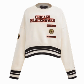 SUDADERA DE CUELLO REDONDO NHL CHICAGO BLACKHAWKS RETRO CLASSICS PARA MUJER