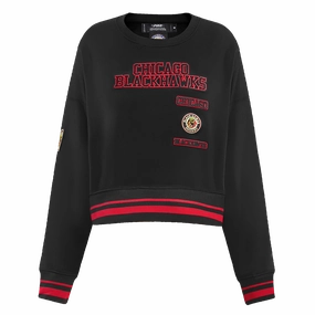 SUDADERA DE CUELLO REDONDO NHL CHICAGO BLACKHAWKS RETRO CLASSICS PARA MUJER