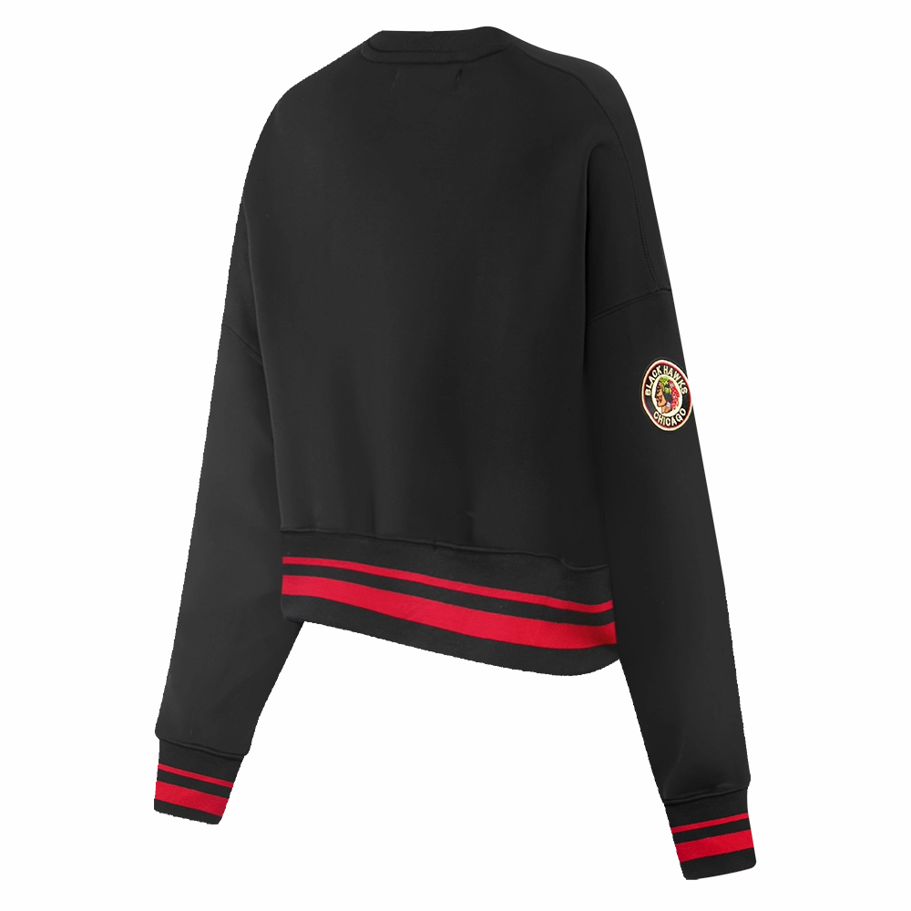 SUDADERA DE CUELLO REDONDO NHL CHICAGO BLACKHAWKS RETRO CLASSICS PARA MUJER
