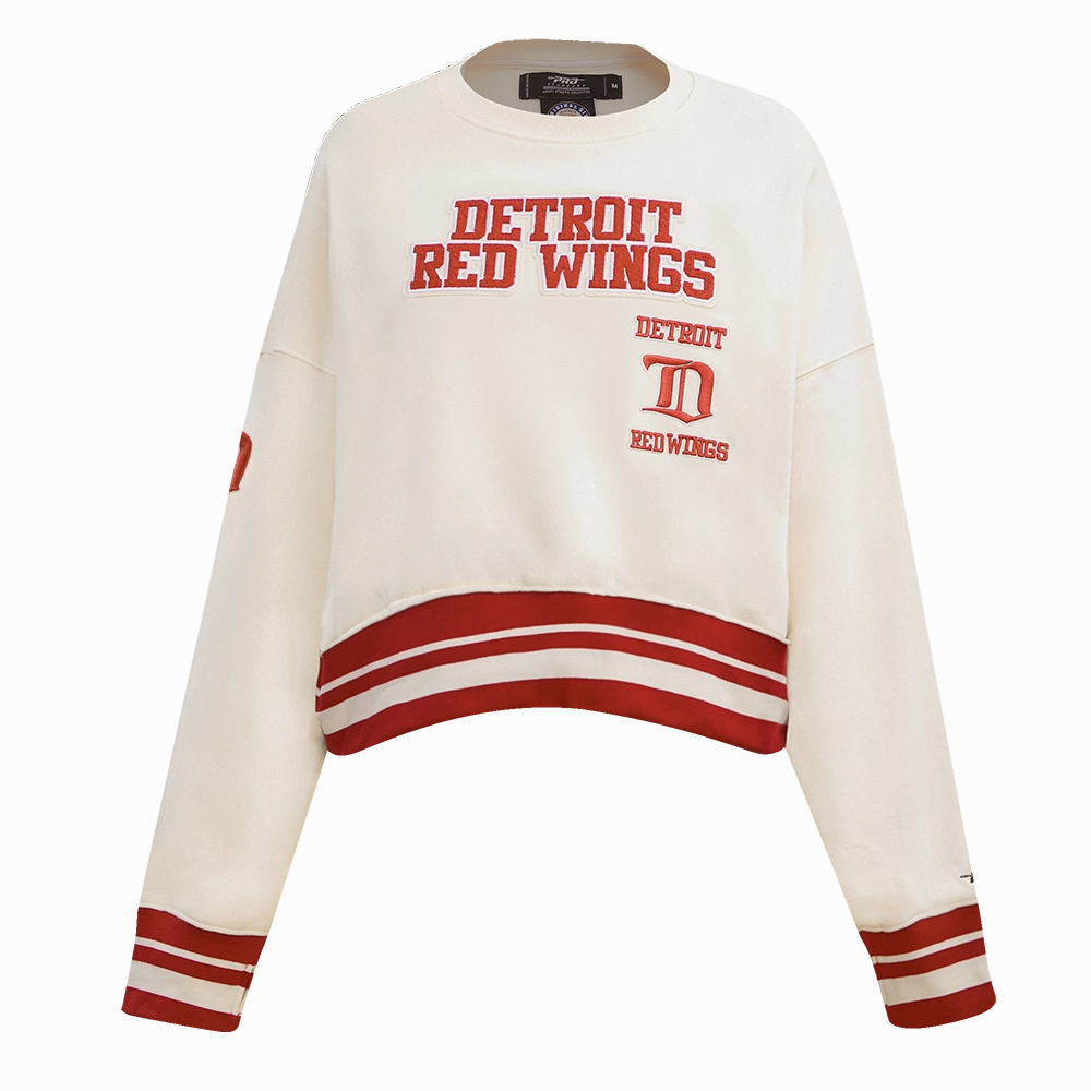 SUDADERA DE CUELLO REDONDO NHL DETROIT RED WINGS RETRO CLASSICS PARA MUJER