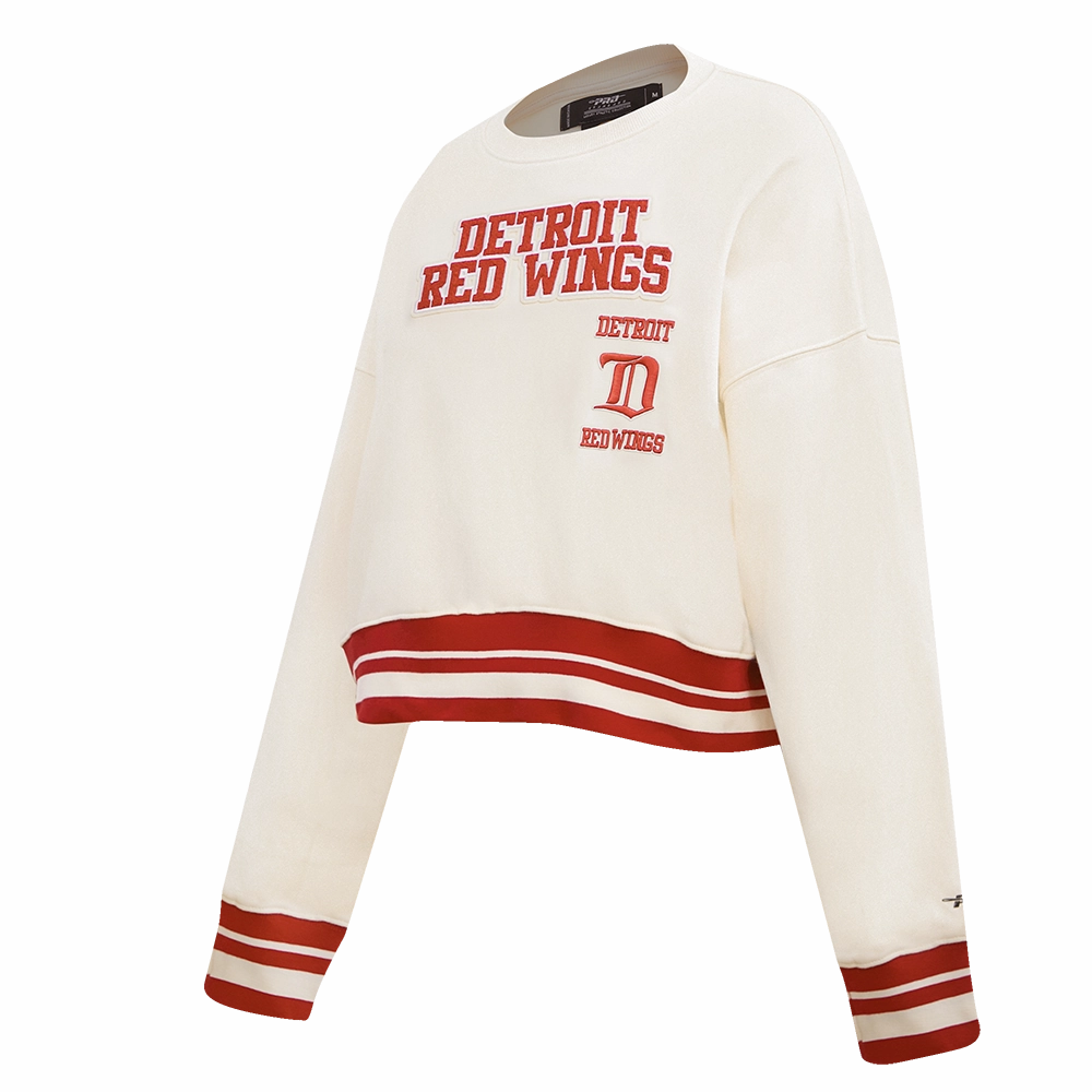 SUDADERA DE CUELLO REDONDO NHL DETROIT RED WINGS RETRO CLASSICS PARA MUJER