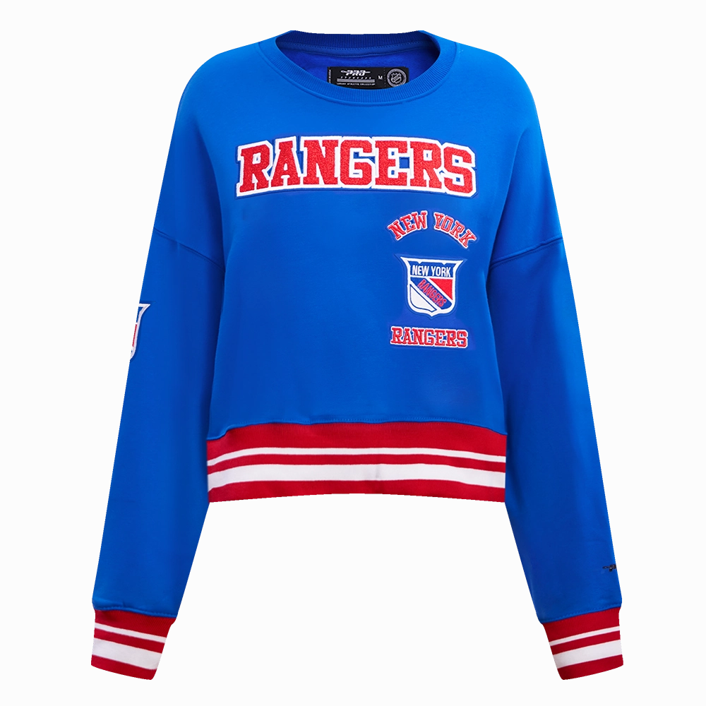 SUDADERA DE CUELLO REDONDO NHL NEW YORK RANGERS RETRO CLASSICS PARA MUJER