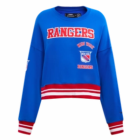 SUDADERA DE CUELLO REDONDO NHL NEW YORK RANGERS RETRO CLASSICS PARA MUJER