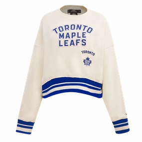 SUDADERA DE CUELLO REDONDO NHL TORONTO MAPLE LEAFS RETRO CLASSICS PARA MUJER