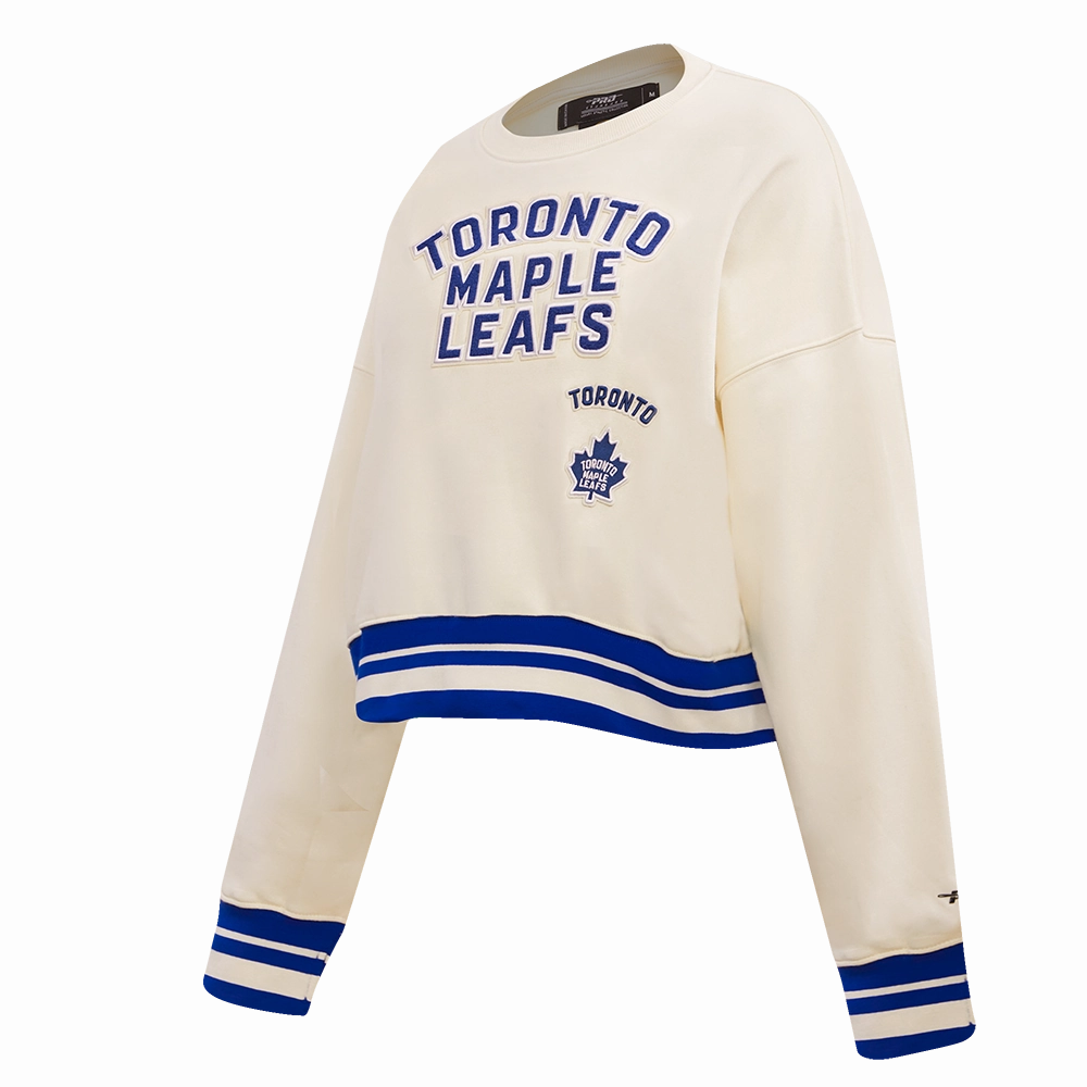SUDADERA DE CUELLO REDONDO NHL TORONTO MAPLE LEAFS RETRO CLASSICS PARA MUJER