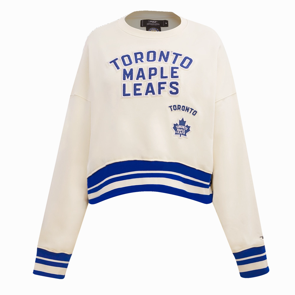 SUDADERA DE CUELLO REDONDO NHL TORONTO MAPLE LEAFS RETRO CLASSICS PARA MUJER