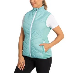 Halloween Sale Engineered for Speed Sunderland Women'S Tania Padded Stretch Panel Performance Golf Gilet - Mint
