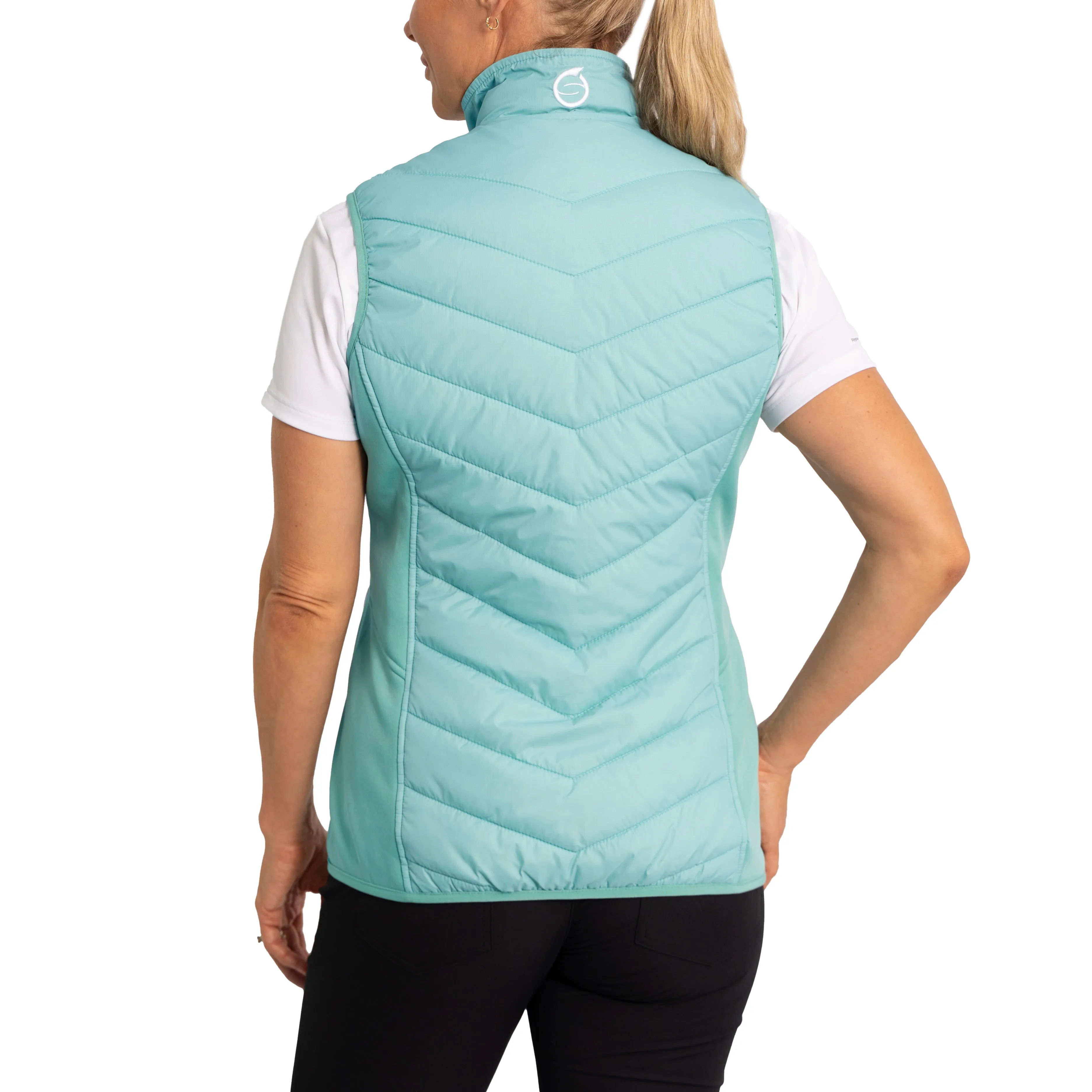Fuel Your Fire Sunderland Women'S Tania Padded Stretch Panel Performance Golf Gilet - Mint