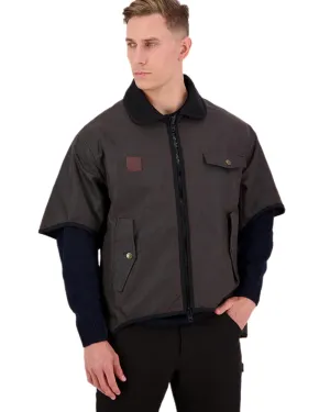 Swanndri Mens 3/4 Sleeve Oilskin Jacket Dog Walking Windbreakers