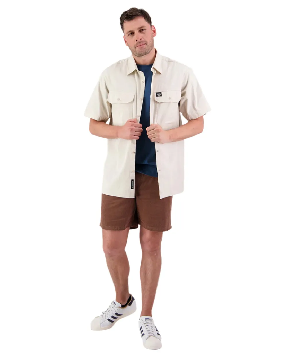 Swanndri Mens Fundamentals Short Sleeve Work Shirt Workwear Button Shirts