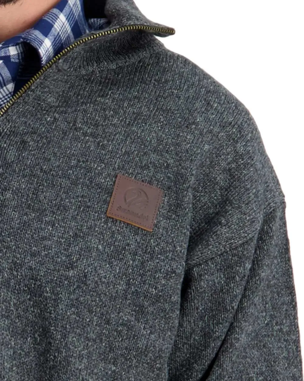 Swanndri Mens Mariner Wool Zip Neck Sweater Zip Neck Sweaters Men