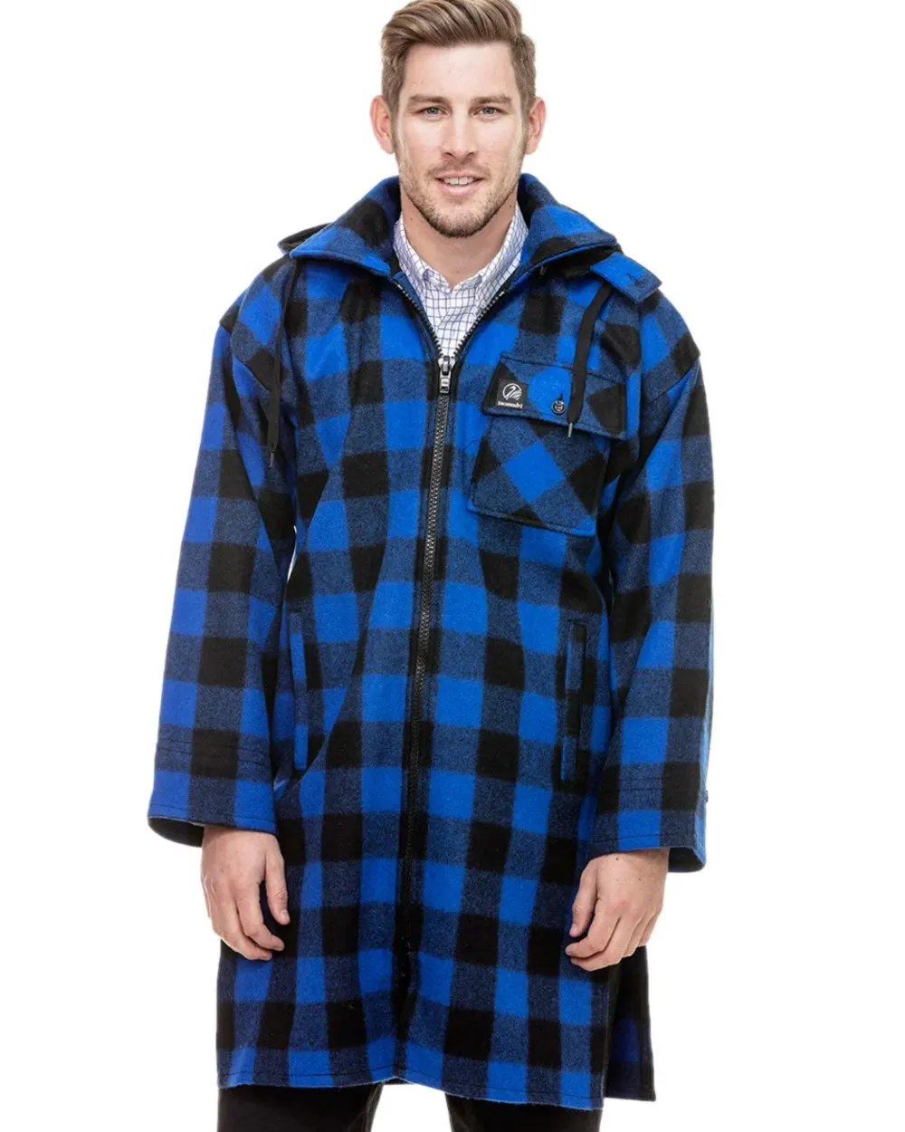 Swanndri Mens Mosgiel Wool Bushshirt with Zip Up Front Breathable Work Shirts