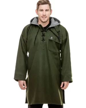Swanndri Mens Original Wool Bushshirt With Lace Up Front Waterproof Pullover Smocks