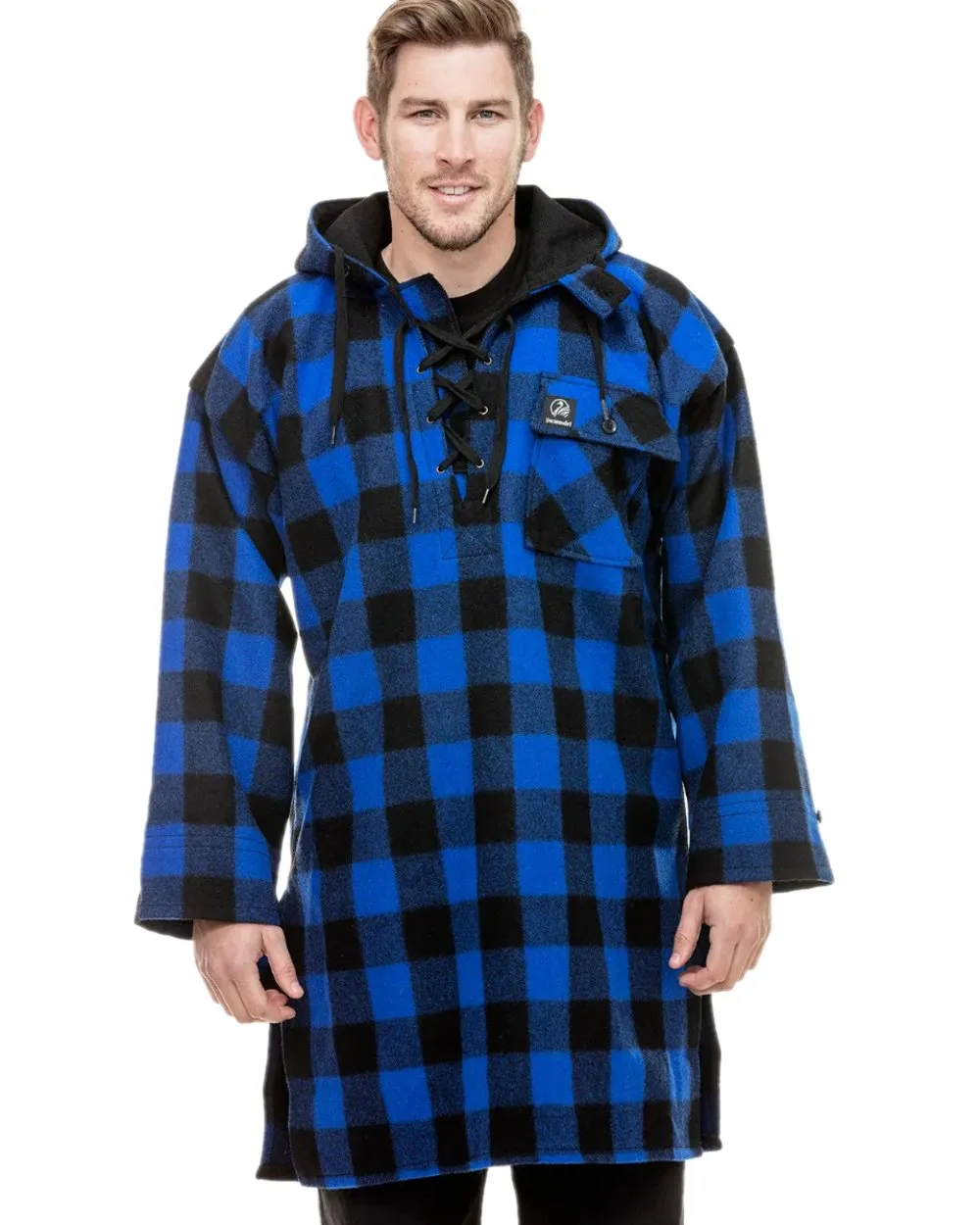 Swanndri Mens Original Wool Bushshirt With Lace Up Front Hunting Smock Jackets