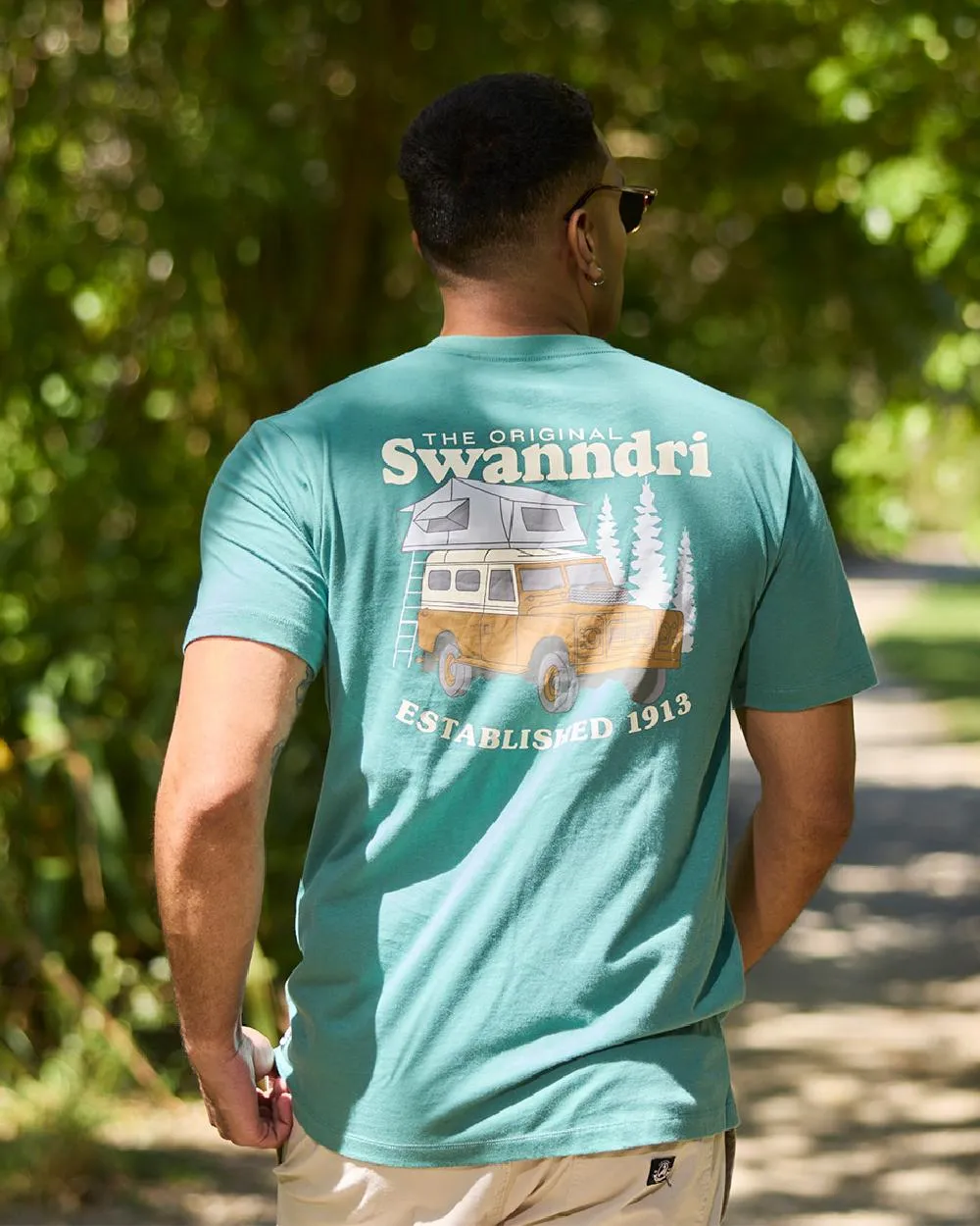 Swanndri Mens Pop Top Printed T Shirt Hiking Shirts for Men