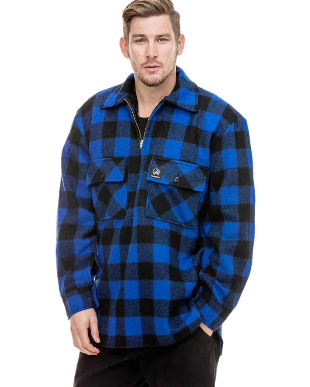 Swanndri Mens Ranger Wool Zip Front Bushshirt Bushcraft Flannel Shirts
