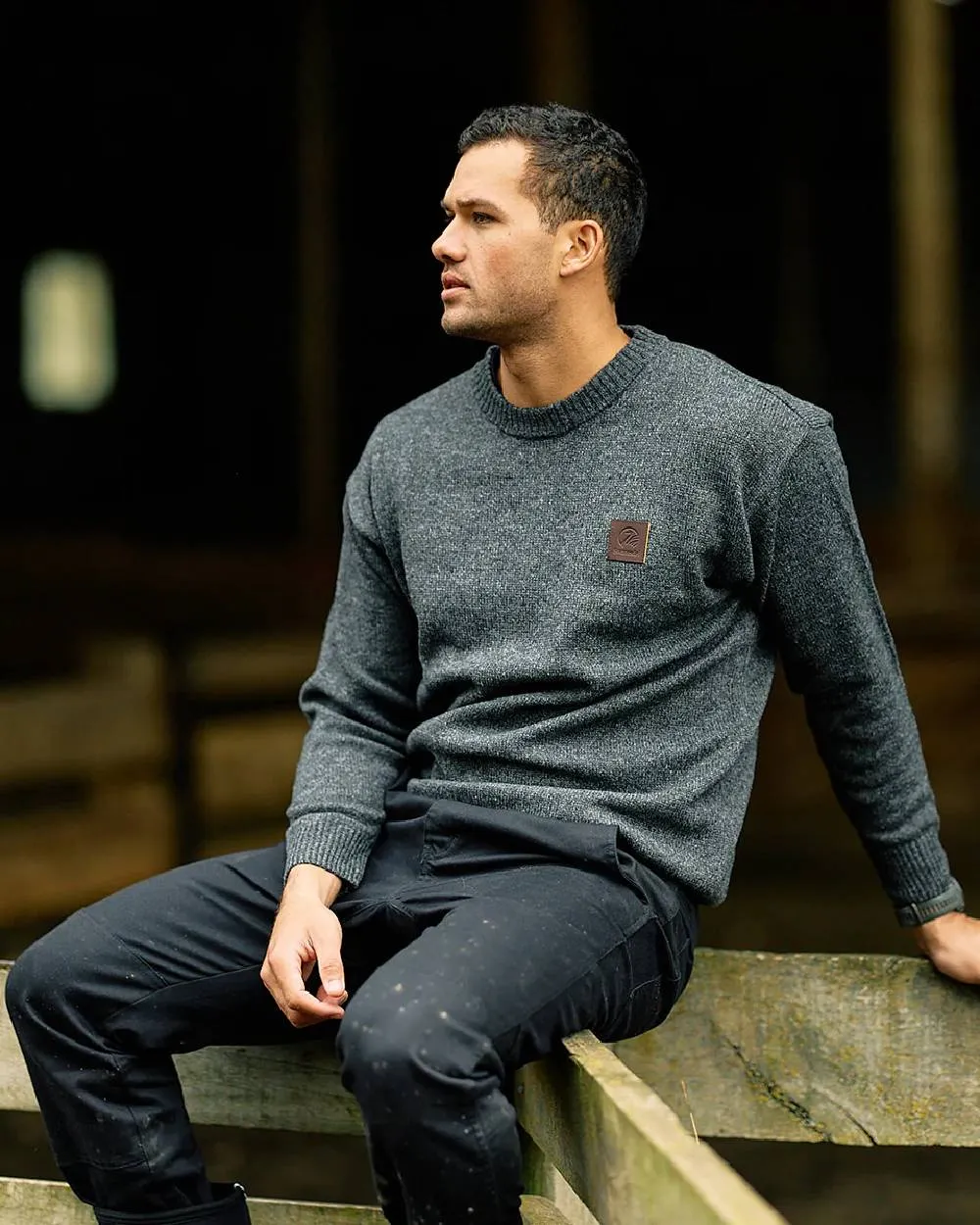 Swanndri Mens Seafarer Wool Crew Neck Jersey Men's Knit Sweaters