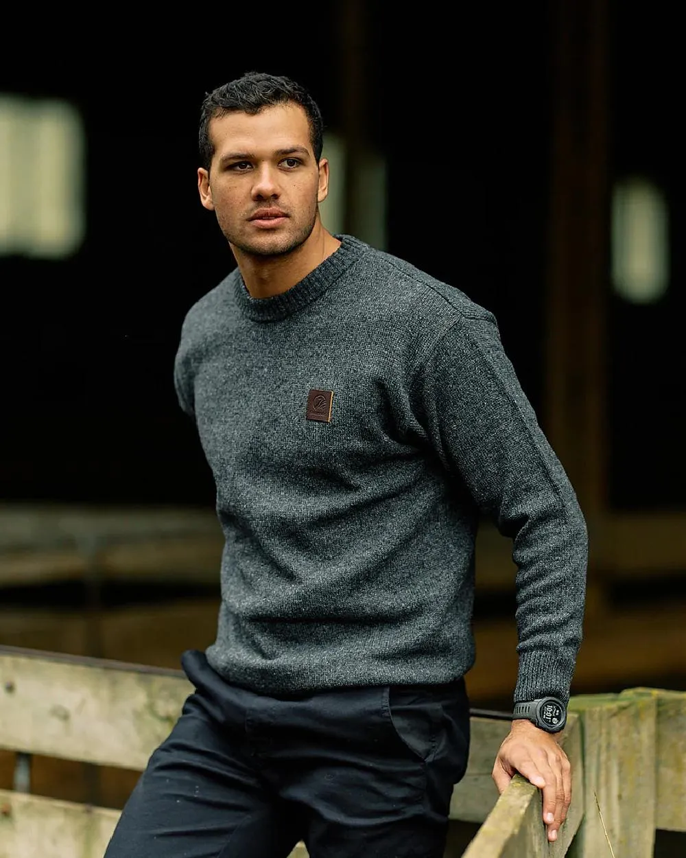 Swanndri Mens Seafarer Wool Crew Neck Jersey Men's Knit Sweaters