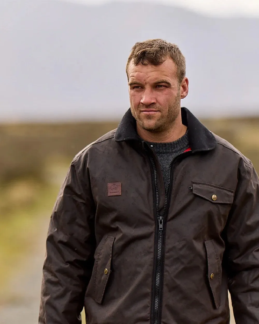 Swanndri Mens Waimak Oilskin Jacket With Wool Lining Men's Jackets and Coats