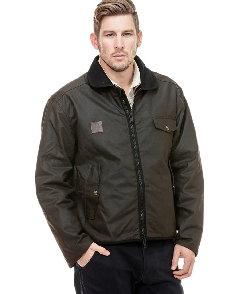 Swanndri Mens Waimak Oilskin Jacket With Wool Lining Waxed Cotton Shell Jackets