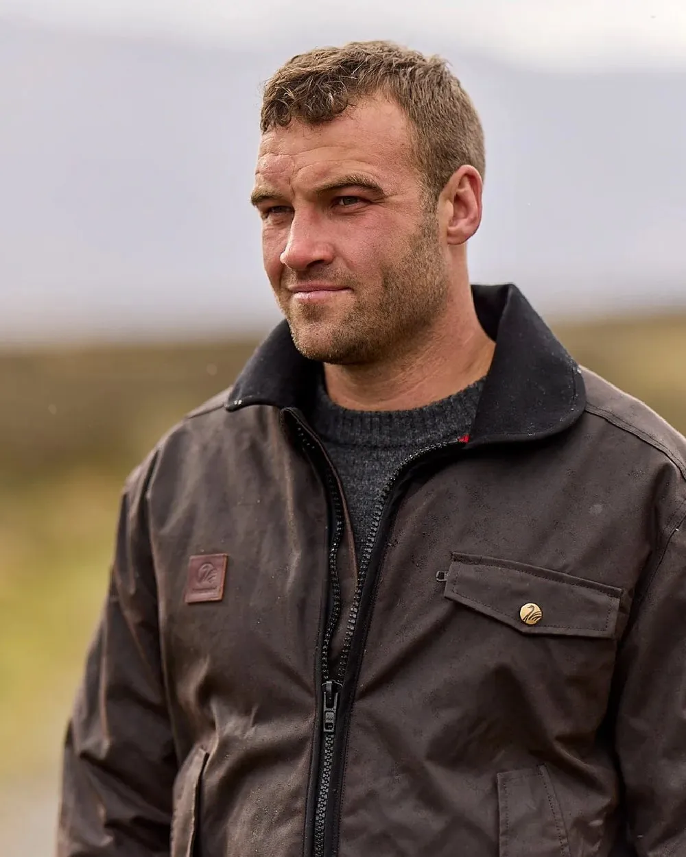 Swanndri Mens Waimak Oilskin Jacket With Wool Lining Waxed Outdoor Jackets