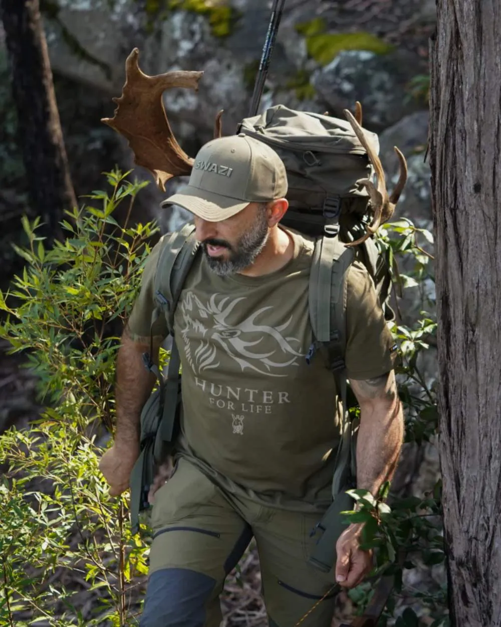 Swazi Mens Hunter For Life T-Shirt Shooting Check Shirts