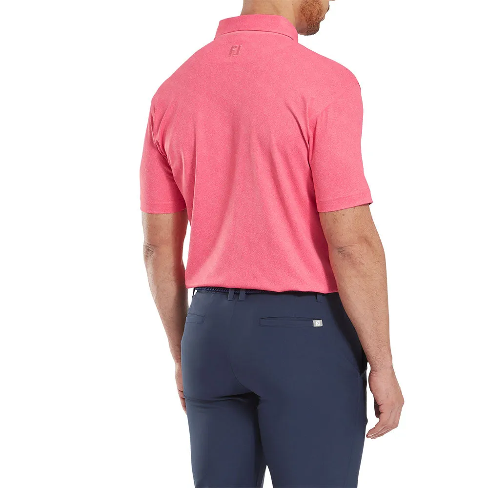Footjoy Speckle Print Pique Polo Shirt - Pink Lemonade Affordable