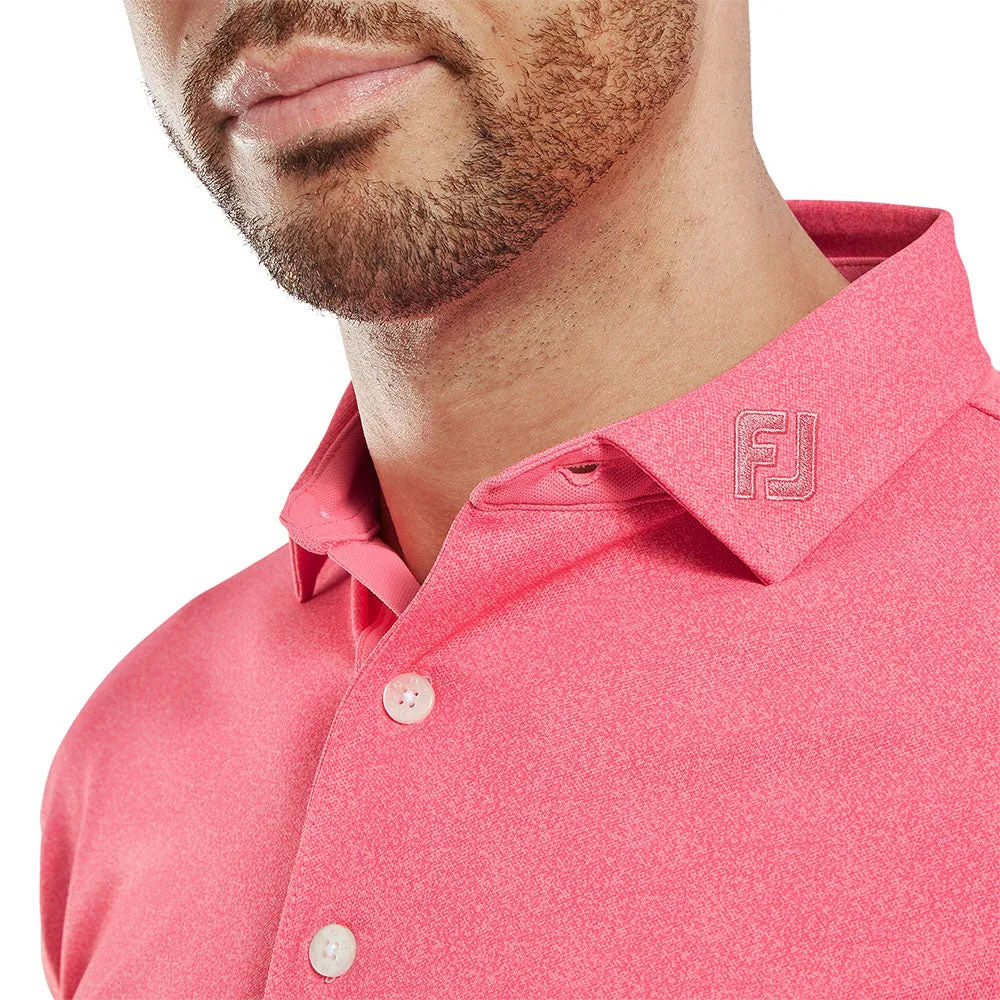 All Eyes on You Footjoy Speckle Print Pique Polo Shirt - Pink Lemonade
