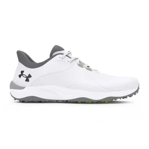 Performance Unleashed Under Armour Drive Pro Spikeless Golf Shoes - White/Metallic Gun Metal
