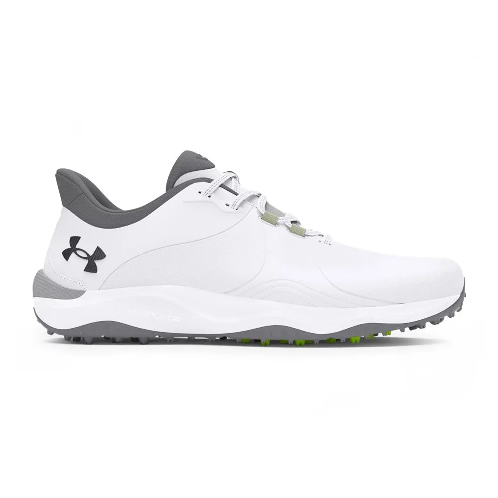 Performance Unleashed Under Armour Drive Pro Spikeless Golf Shoes - White/Metallic Gun Metal