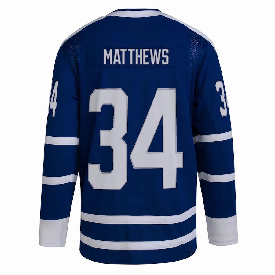 T.Maple Leafs #34 Auston Matthews Reverse Retro 2.0 Authentic Player Jersey Blue Stitched American Hockey Jerseys