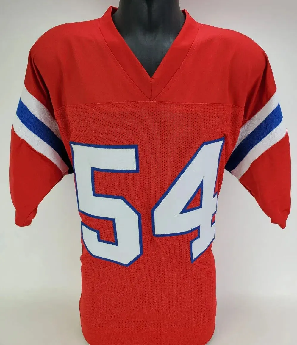 Tedy Bruschi Signed New England Patriots Jersey (Beckett) 3Super Bowl Champions
