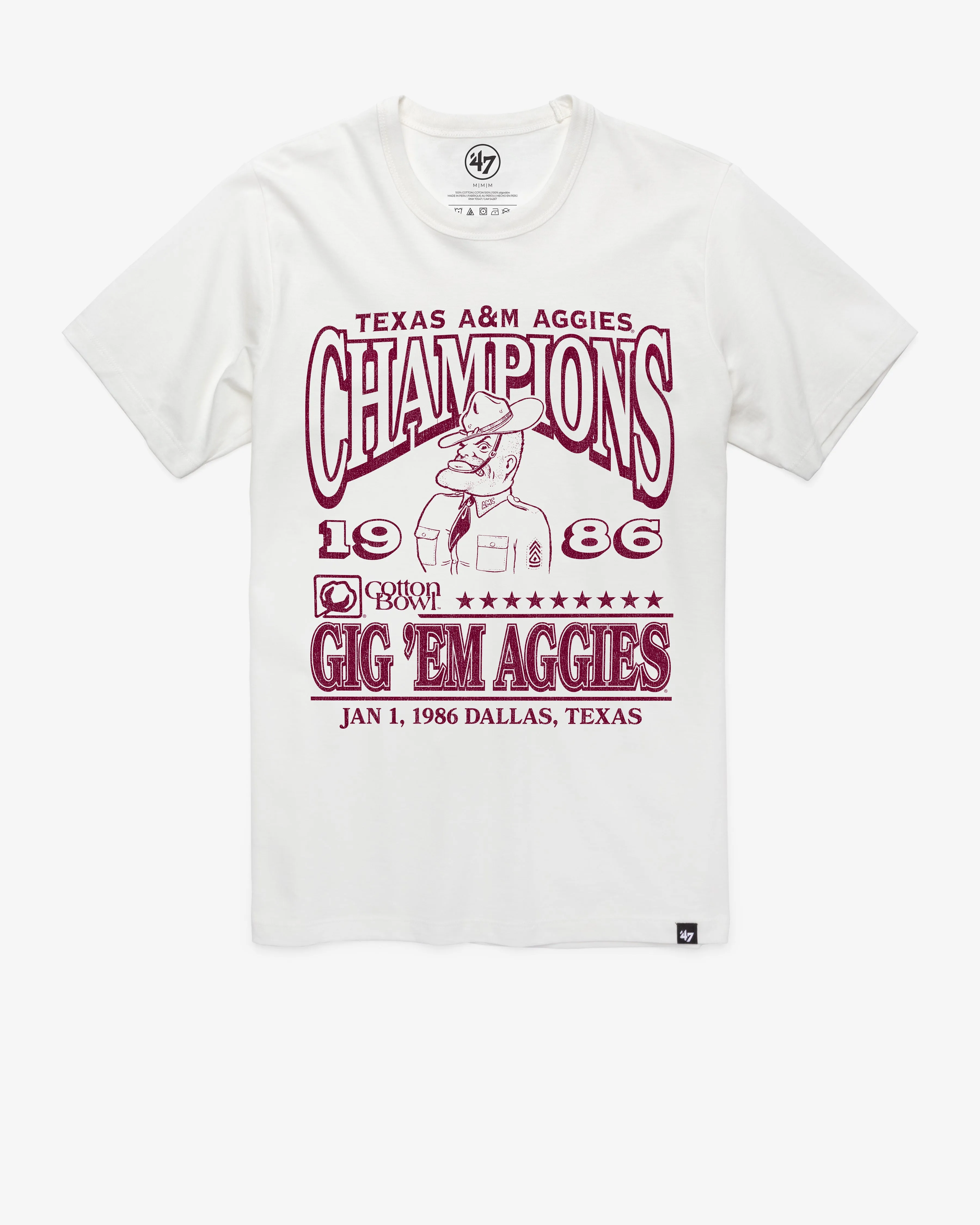 TEXAS A&M AGGIES MONOCHROME '47 FRANKLIN TEE