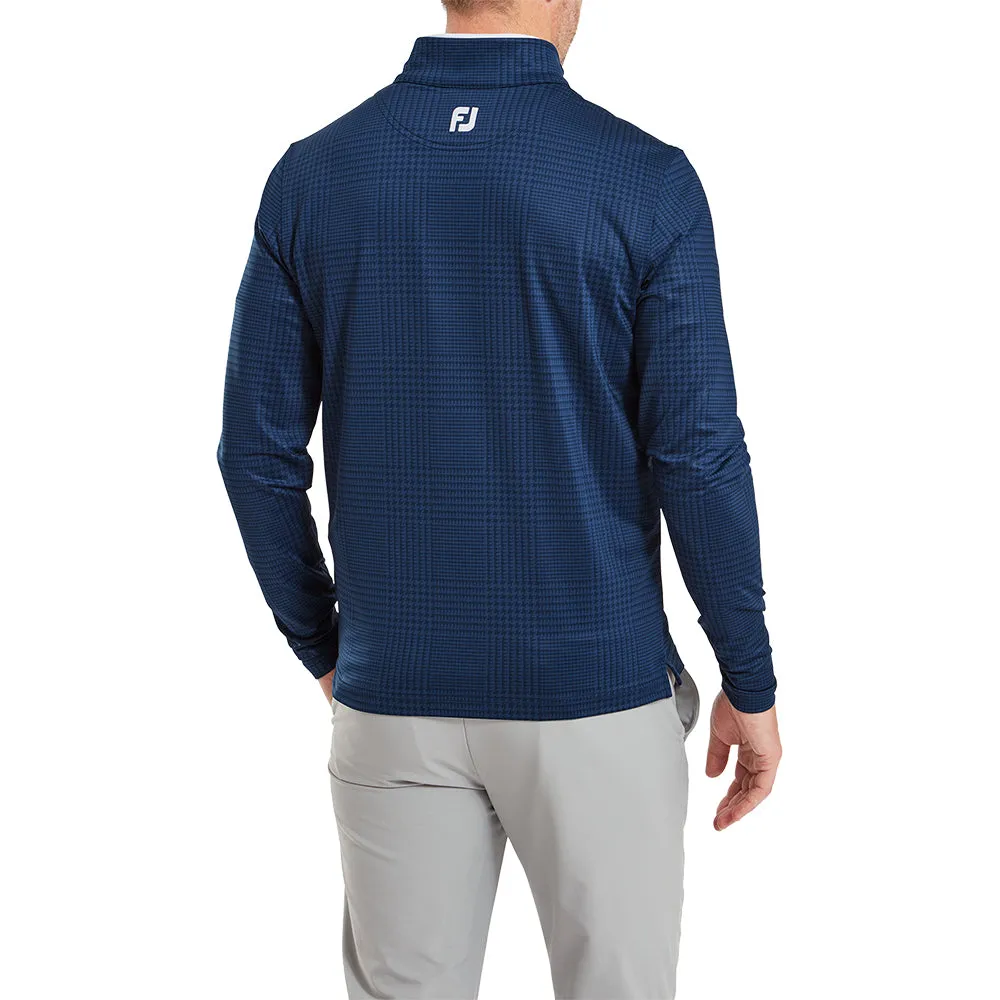 Footjoy Glen Plaid Print Chillout Pullover - Navy Independence Day Sale All Eyes on You