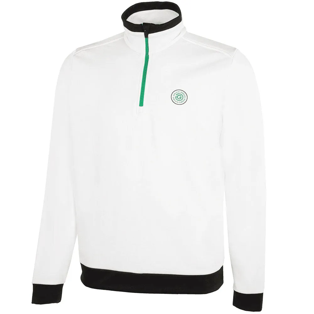 Galvin Green Dario Full Zip Mid Layer - White/Golf Green Style Meets Power Game-Changer Footwear