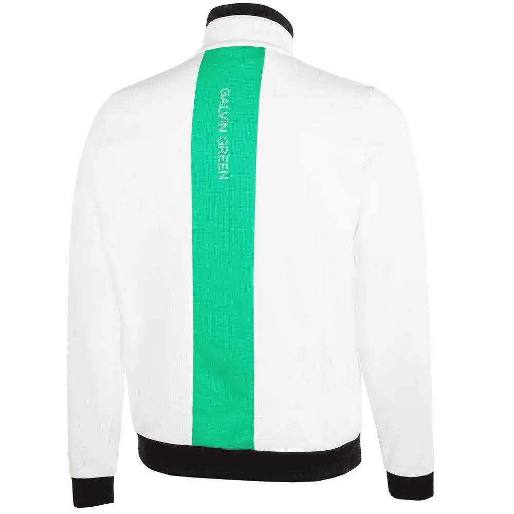 Galvin Green Dario Full Zip Mid Layer - White/Golf Green Deal Of The Century
