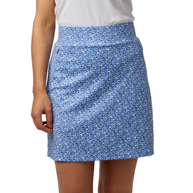 Back To School Sale Autumn Sale Glenmuir Women'S Emeli Lightweight Stretch Performance Golf Skort - Light Blue Flowers