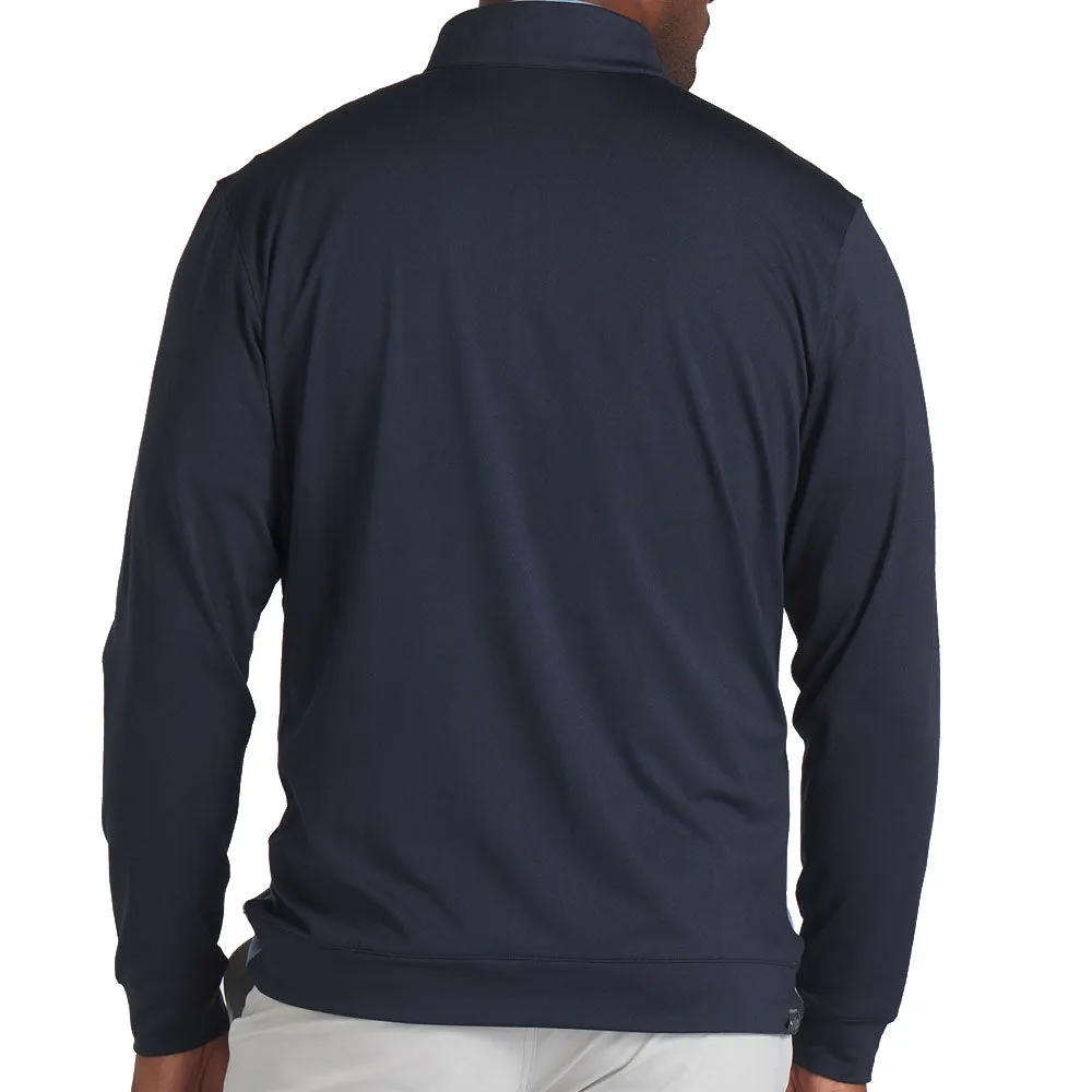 Never Just Walk Puma Pure Colorblock 1/4 Zip Pullover - Deep Navy/Zen Blue