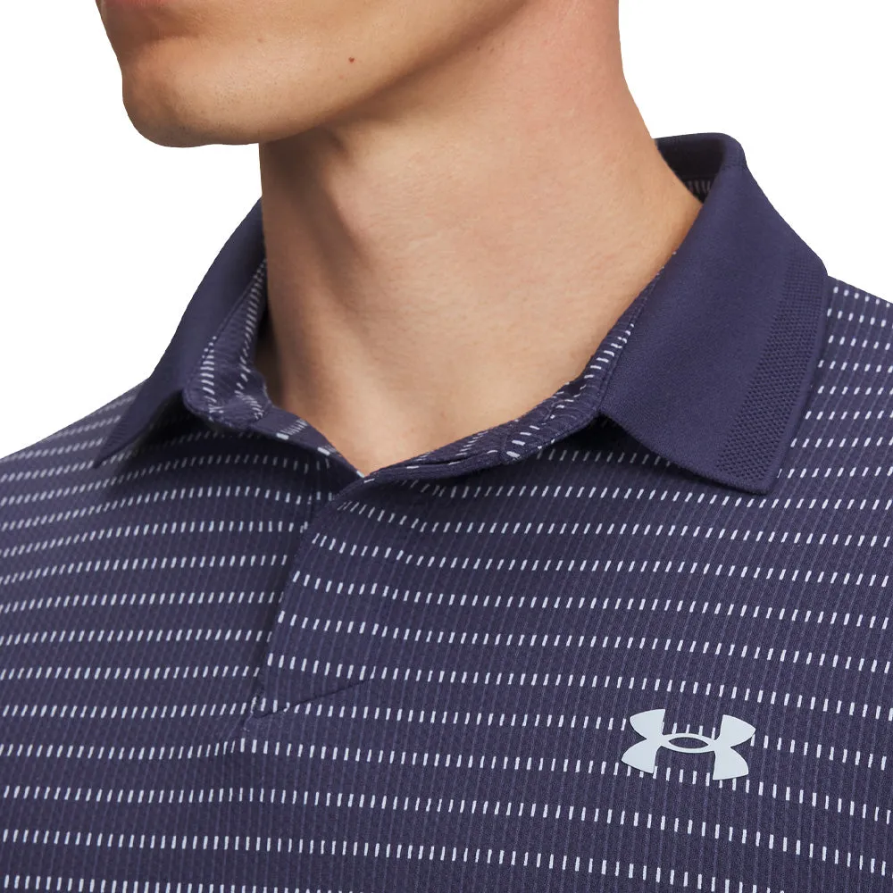 Under Armour Drive Chill Printed Polo Shirt - Midnight Navy/Washed Navy/Blue Calm Game-Changer Footwear Fearlessly You