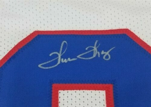Thurman Thomas Signed Buffalo Bills 36"x 39" Framed Jersey (JSA COA) HOF 2007 RB