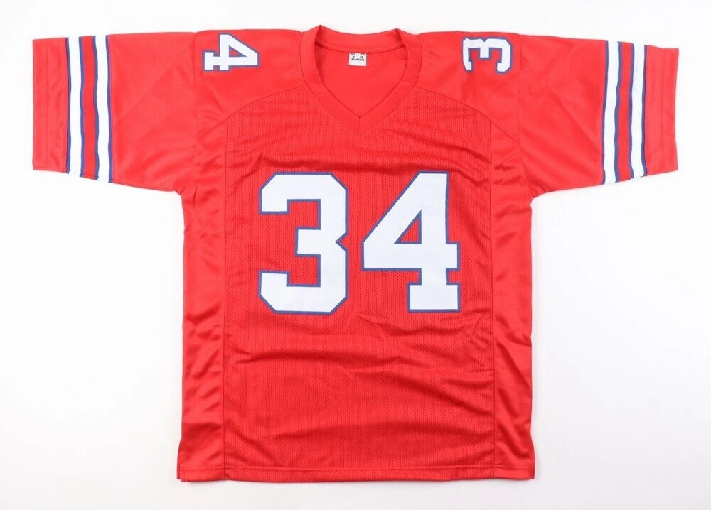 Thurman Thomas Signed Buffalo Bills Throwback Jersey (Beckett) 1991 NFL M.V.P