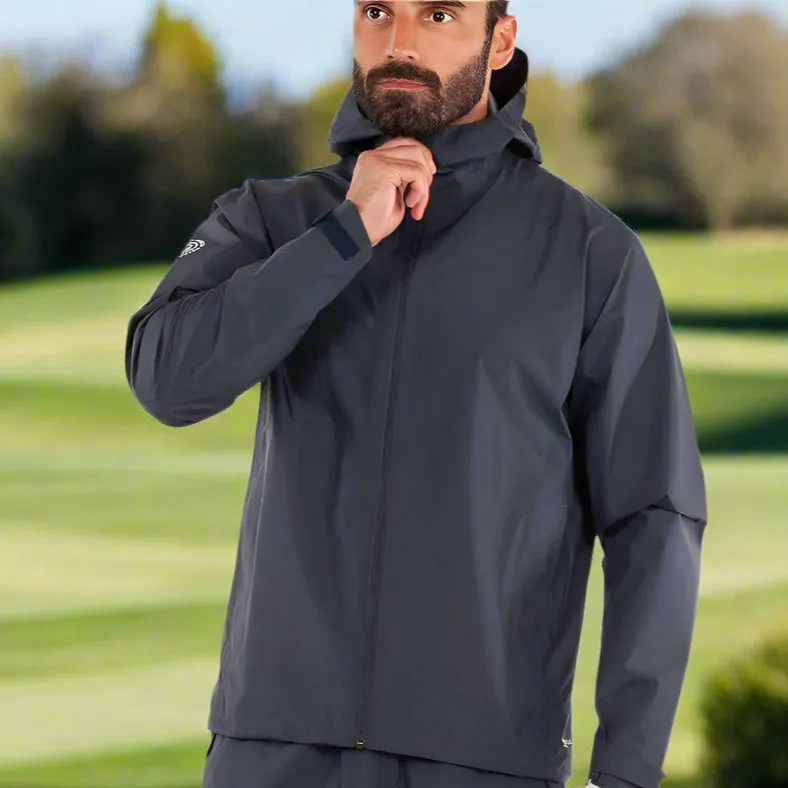 Step Out Boldly Galvin Green Akron Waterproof Hooded Jacket - Navy