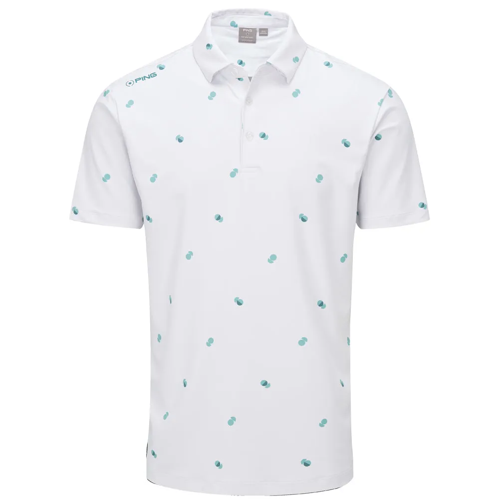 Ping Two Tone Sensorcool Polo Shirt - White/Aquarius Affordable Black Friday Offer